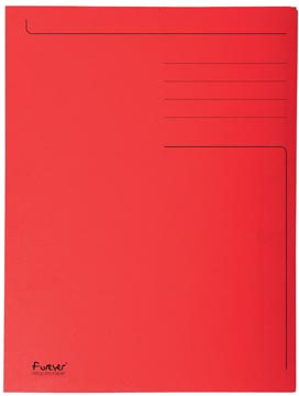 P.50 dossiermap met kleppen forever 280gr a4 rood exacompta