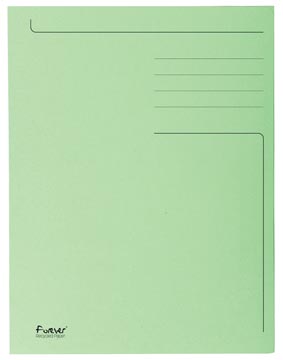 P.50 dossiermappen met kleppen forever 280gr a4 lichtgroen exacompta