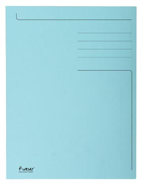 P.50 elastomappen met kleppen forever 280gr folio lichtblauw exacompta