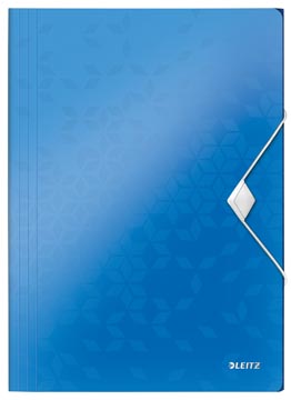 Elastomap wow 3 kleppen pp a4 blauw leitz
