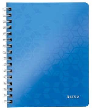 Notitieboek wow harde kaft gelijnd a4 blauw leitz