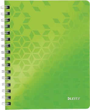 Cahier spirale double wow quadrille a5 pp vert leitz