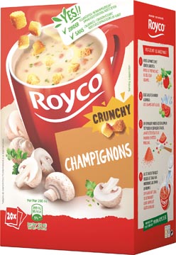 D.20 zakjes soep champignons + korstjes royco