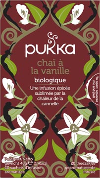 P.20 theezakjes bio vanilla chai pukka
