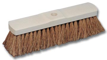 Balai coco en bois brut 32cm