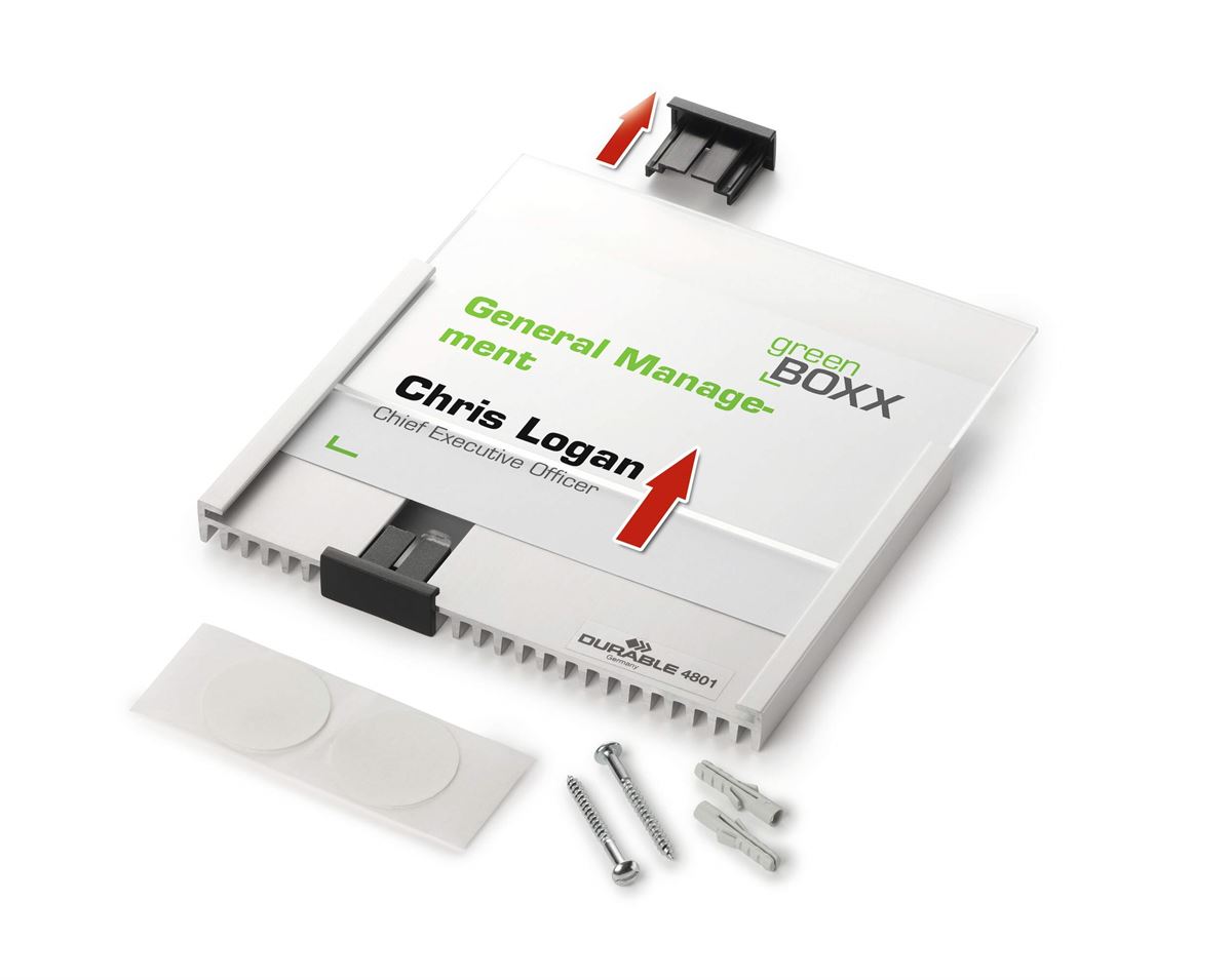 Deurnaambord info sign 149 x 210 mm zilver durable