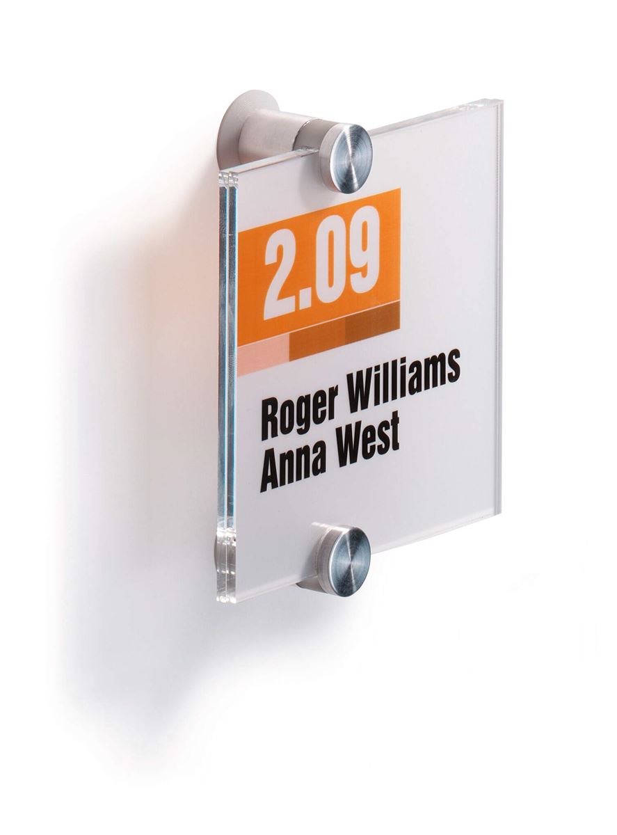 Deurnaambord cristal sign 105 x 105mm transparant durable