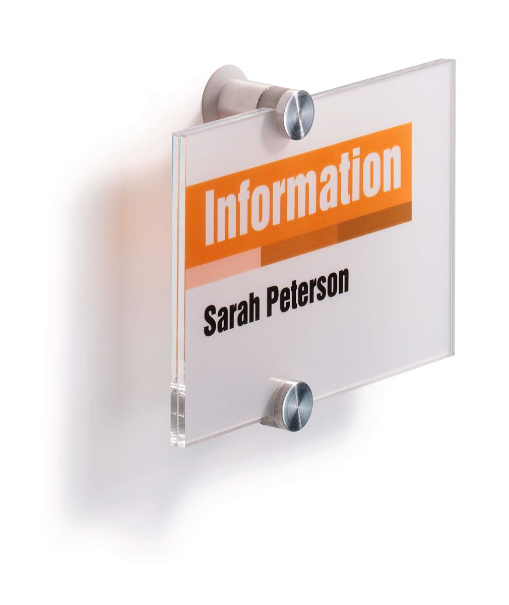 Deurnaambord cristal sign 148 x 105 mm transparant durable