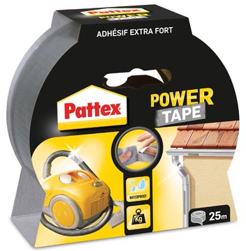 Plakband power tape  50mm x 25m grijs pattex