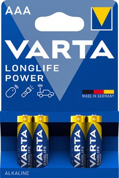 Bl.4 batterij longlife power aaa varta