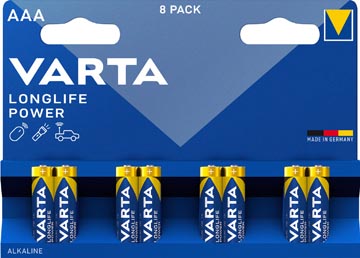 Varta pile Longlife Power AAA, blister de 8 pièces