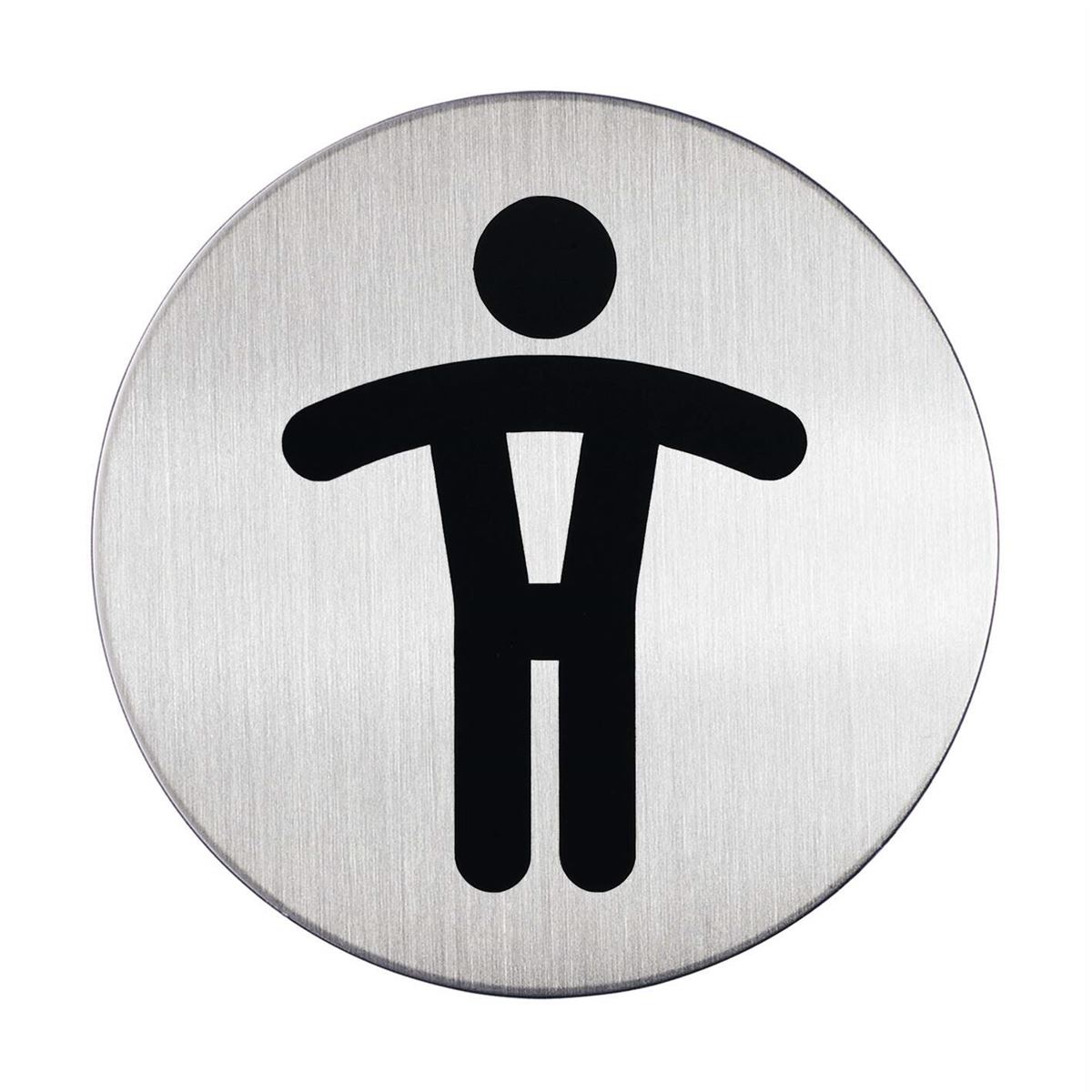 Pictogram wc heren ø 83 mm  durable