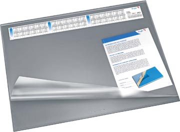 Läufer Synthos sous-main avec couverture, ft 52 x 65 cm, gris