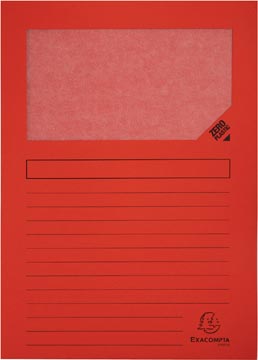 P.25 l folders avec fenetre forever 120 gr a4 rouge exacompta