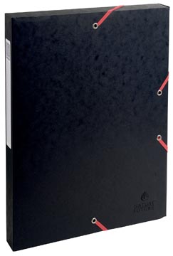 Elastobox karton rug 25 mm a4 zwart exacompta