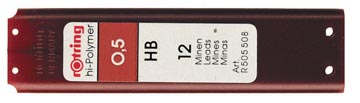 Etui 12 potloodstiften 0.5 mm rotring