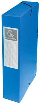 Elastobox glanskarton rug 60mm blauw exacompta