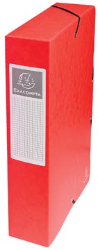 Elastobox exabox glanskarton rug 60 mm rood exacompta