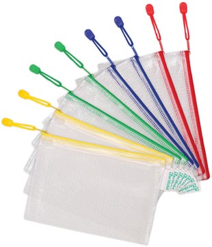 P.8 opbergtas met ritssluiting a5 transparant assorti tarifold