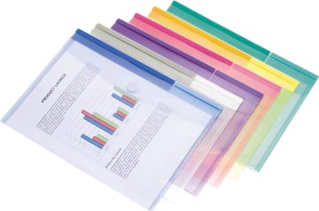P.12 documentenmap collection color met velcro-sluiting pp a4 transparant assorti tarifold