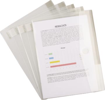 P.5 classeur pp avec fermeture velcro 200 microns a4 transparent tarifold