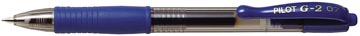 Pilot roller à encre gel G-2 moyen, bleu, offre spéciale de 16 + 4 pièces