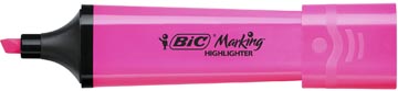 Markeerstift highlighter flat roze bic