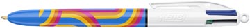 BIC Colours Lines stylo bille 4 couleurs, moyen, bleu