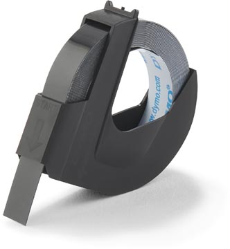 Tape dymo 9mm pour pince a etiqueter omega noir