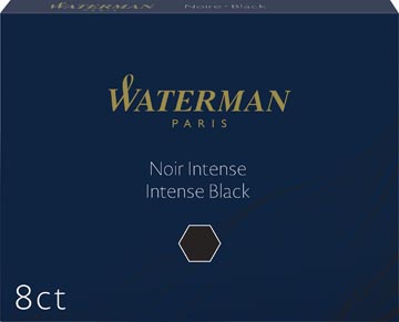 Etui 8 inktpatronen zwart waterman 