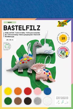 P.10 vellen viltpapier 200 x 300 mm assorti folia