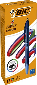 BIC Colours Smooth Drop stylo bille 4 couleurs, moyen