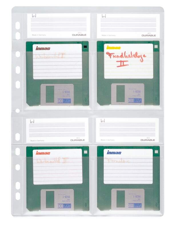 P.5 diskettehoezen a4 voor 4 diskettes 3.5" durable