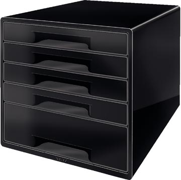 Leitz Dual Black ladenblok met 5 laden, zwart