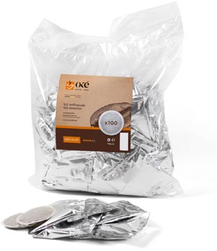 Oké dosettes de café, compatible Senseo, Regular, paquet de 100 pièces