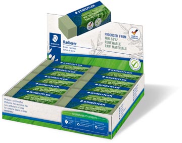 Staedtler gomme Eco, vert olive, ft 65 x 23 x 13 mm