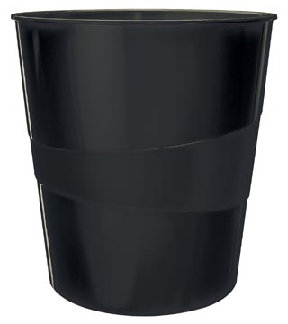 Papiermand wow 15 liter zwart leitz