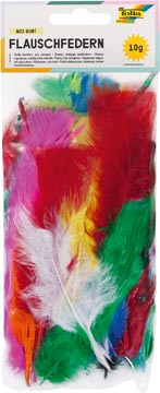 Fleece veren 10-20cm 10g assorti folia