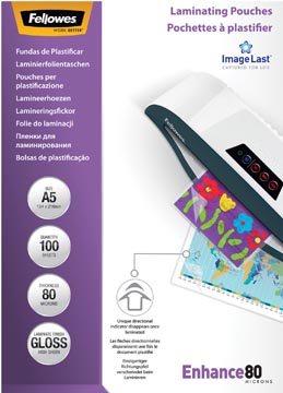 D.100 lamineeretuis 80 micron a5 fellowes