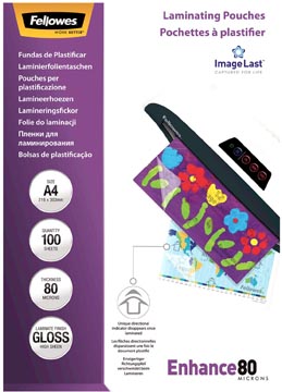 D.100 lamineeretuis 80 micron a4 fellowes