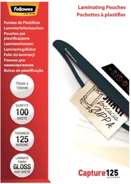 B.100 etuis de plastifier 125 mic 75x105 mm