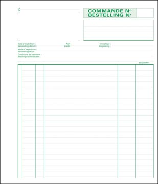 Bestellingen nl/fr 2-voud 21 x 18 cm exacompta
