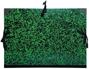 Tekenmap met 3 linten 32 x 45 cm groen/zwart exacompta