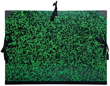 Tekenmap met 3 linten 37 x 52 cm groen/zwart exacompta