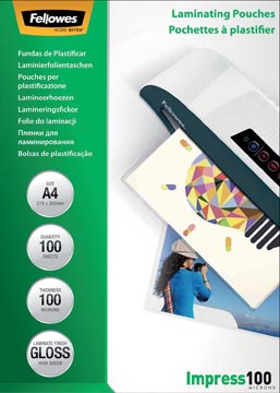 D.100 lamineeretuis 100 micron a4 fellowes