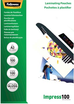 D.100 lamineeretuis 100 micron a3 fellowes