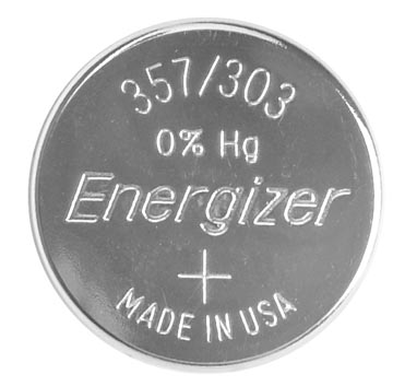 Energizer pile bouton 357/303