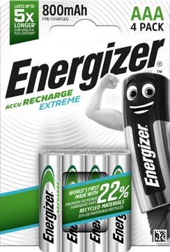 Bl.4 herlaadbare batterijen extreme aaa energizer