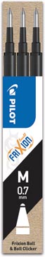 Etui 3 vullingen frixion ball zwart pilot