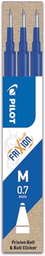 Etui 3 vullingen frixion ball 0.7 mm blauw pilot